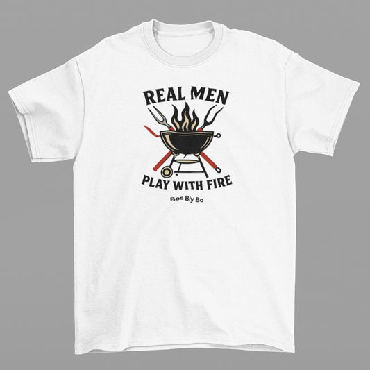 Real Men Play With Fire Unisex Crew Neck T-Shirt