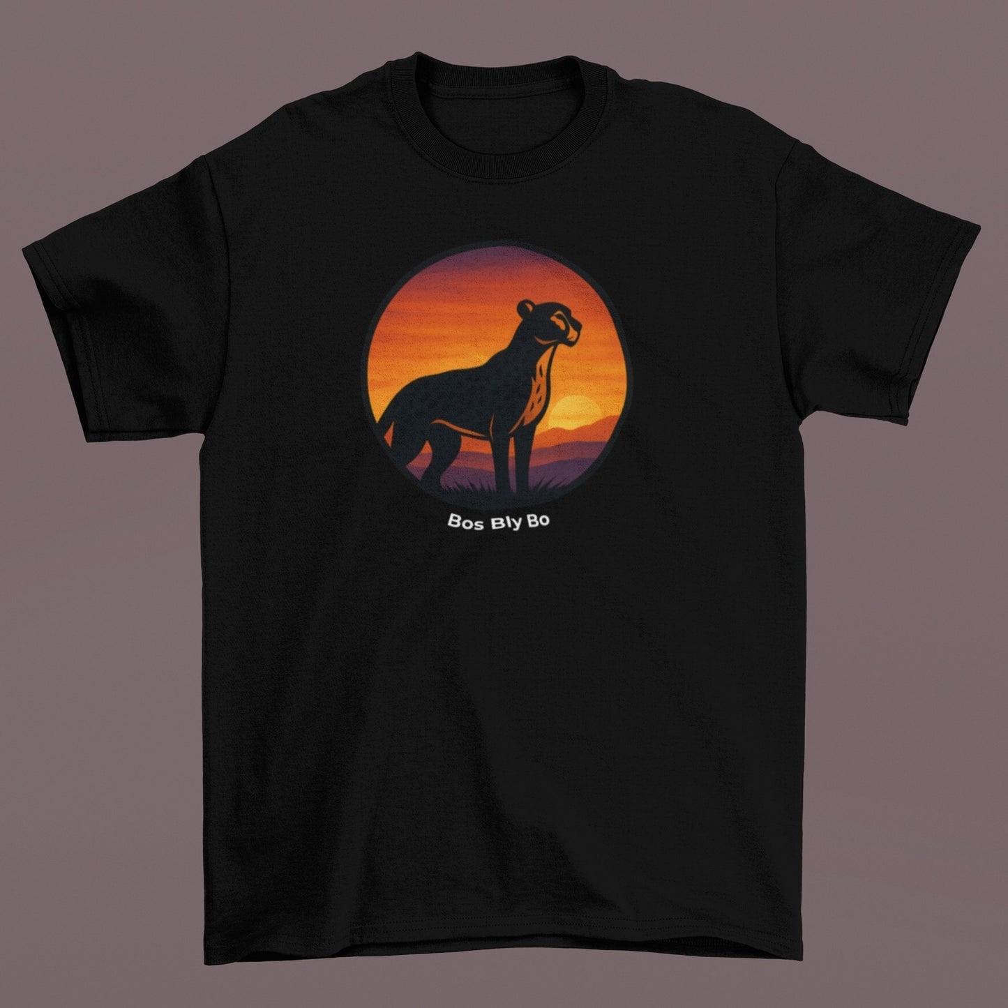 Sunset Cheetah Unisex Crew Neck T-Shirt
