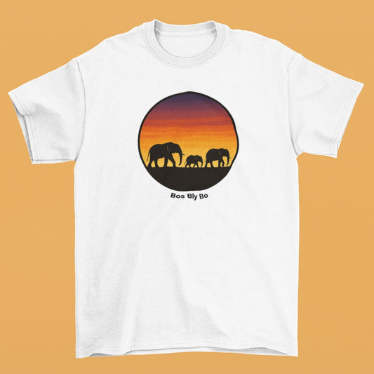 Sunset Elephant Unisex Crew Neck T-Shirt