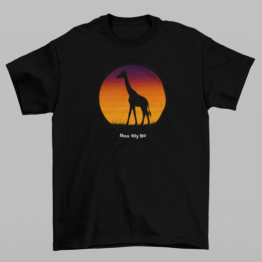 Sunset Giraffe Unisex Crew Neck T-Shirt